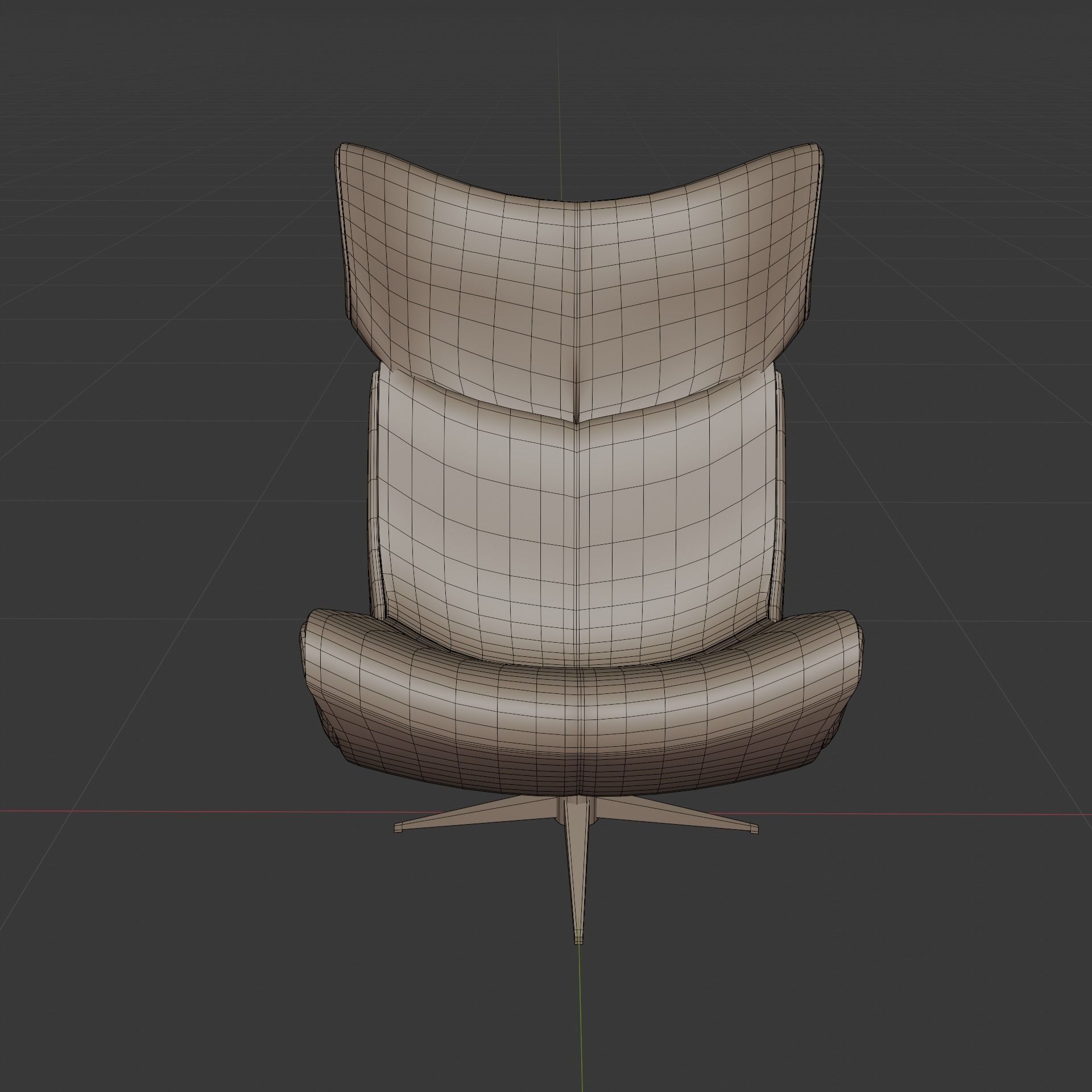Black chair 3D model_5