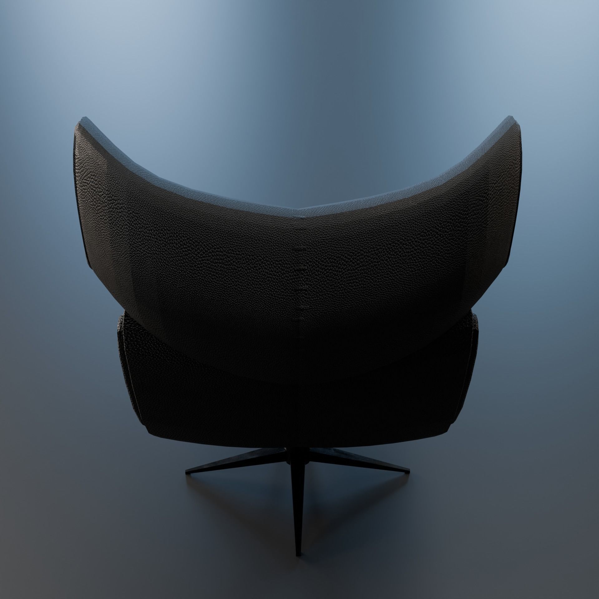 Black chair 3D model_2