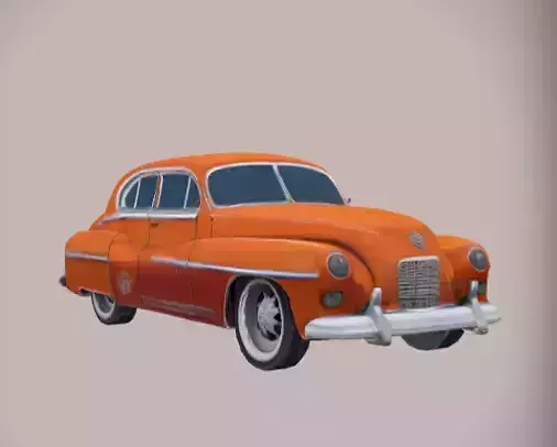 Orange Vintage Car