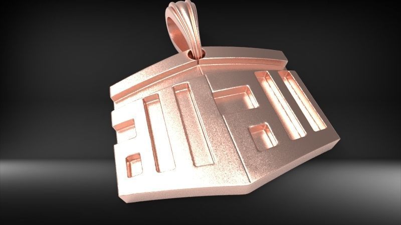 Kaaba 3D Design Muslim Necklace Pendant Charm Jewelry 3D print model_10