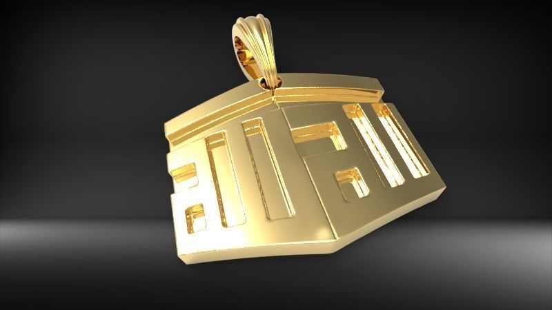 Kaaba 3D Design Muslim Necklace Pendant Charm Jewelry 3D print model_8