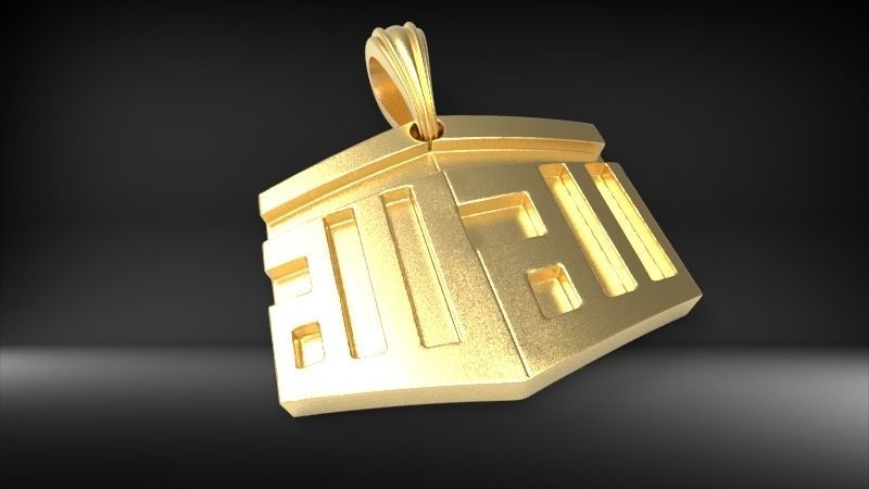 Kaaba 3D Design Muslim Necklace Pendant Charm Jewelry 3D print model_6