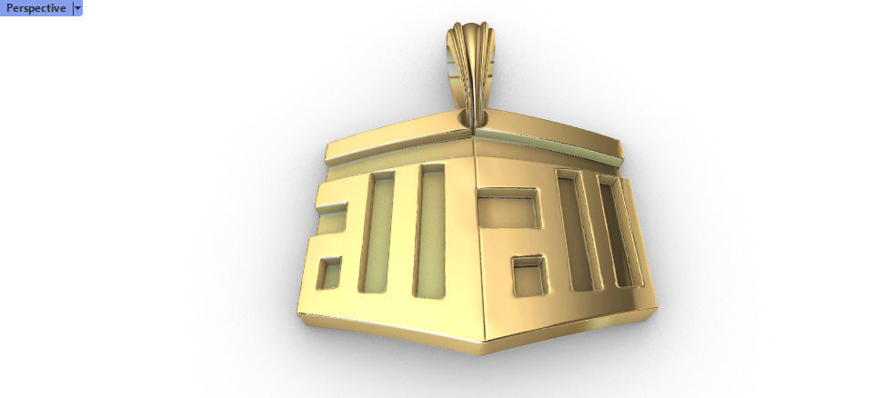 Kaaba 3D Design Muslim Necklace Pendant Charm Jewelry 3D print model_7