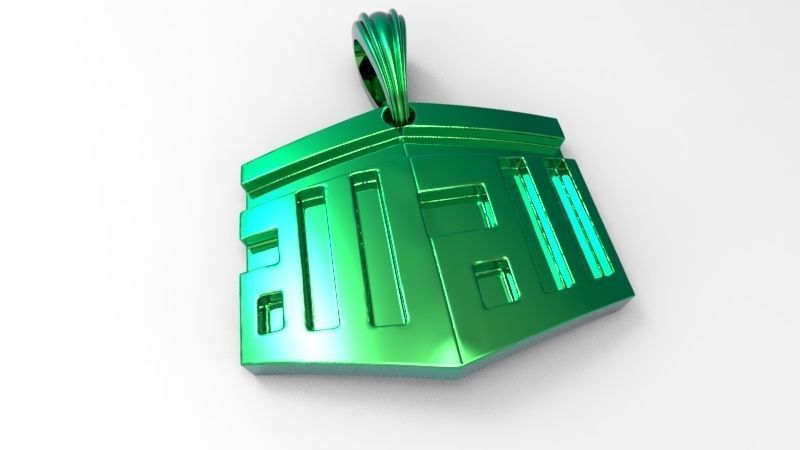 Kaaba 3D Design Muslim Necklace Pendant Charm Jewelry 3D print model_3