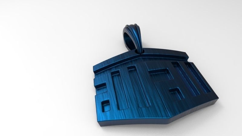 Kaaba 3D Design Muslim Necklace Pendant Charm Jewelry 3D print model_1