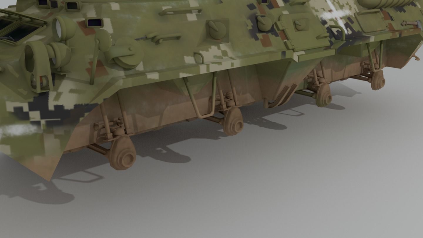 BTR-80  APC  Ukrainian and Russian Vehicle 3D model_26