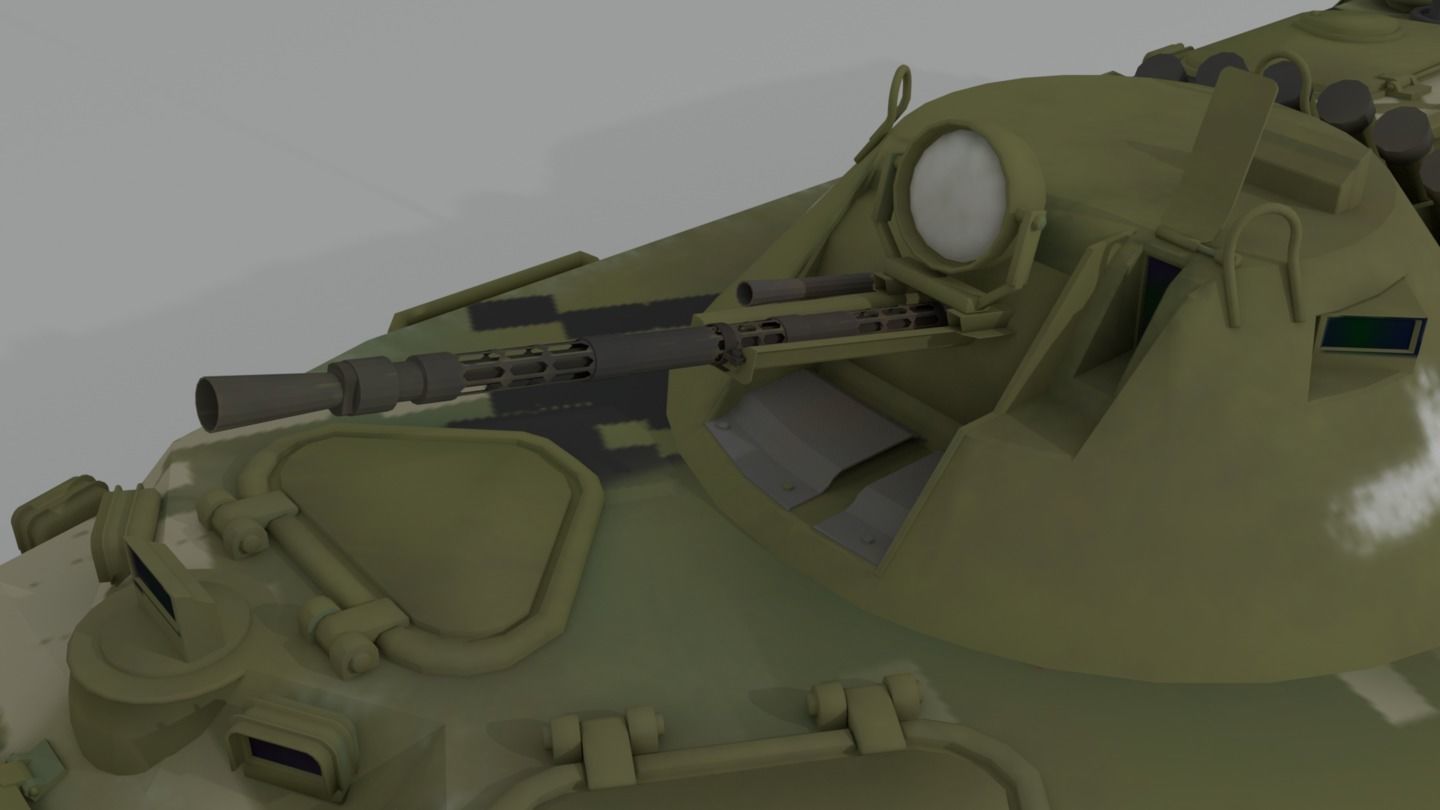 BTR-80  APC  Ukrainian and Russian Vehicle 3D model_20
