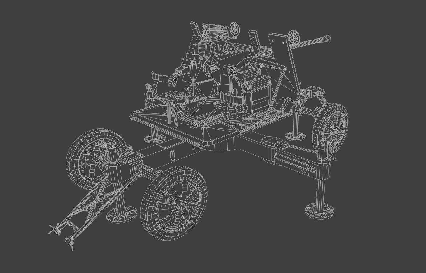 Bofors 40 mm Automatic Gun L-60 Low-poly 3D model_11
