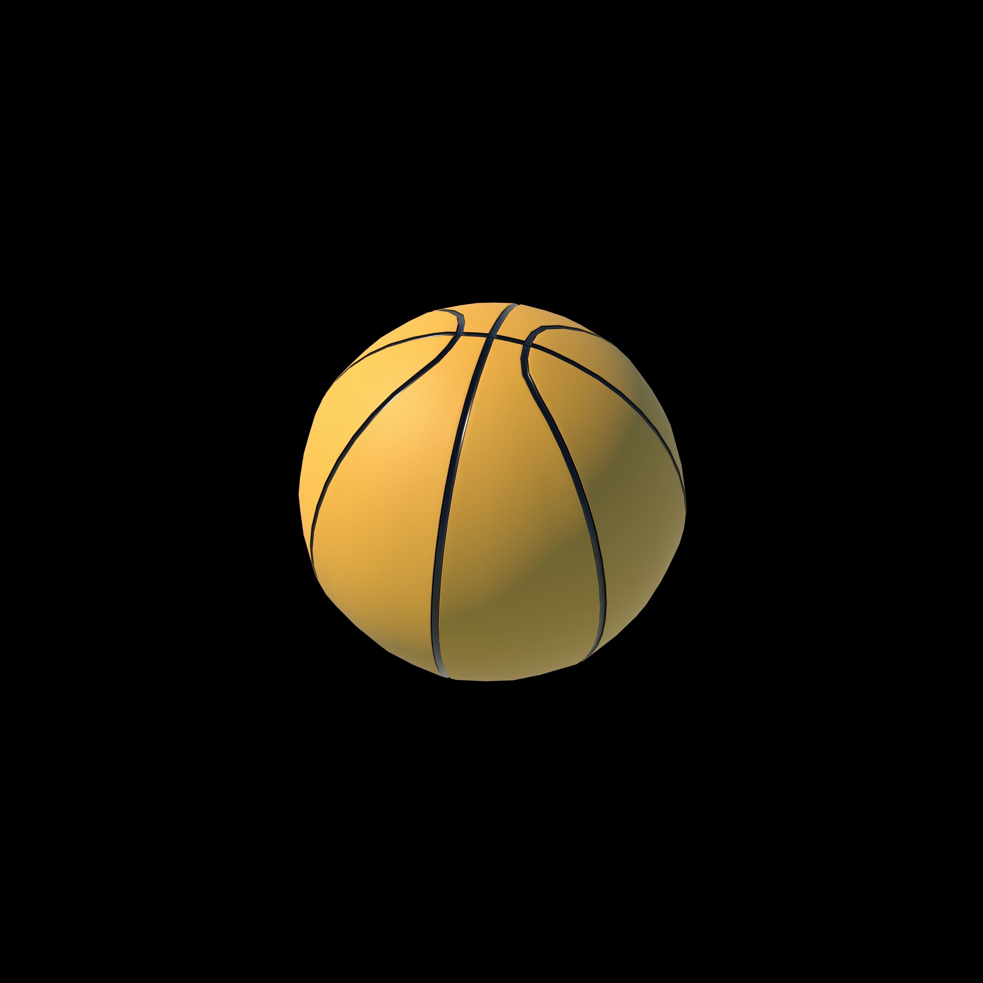 basketbal Low-poly 3D model_4