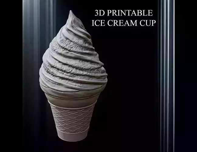 3D PRINTABLE ICE CREAM CUP
