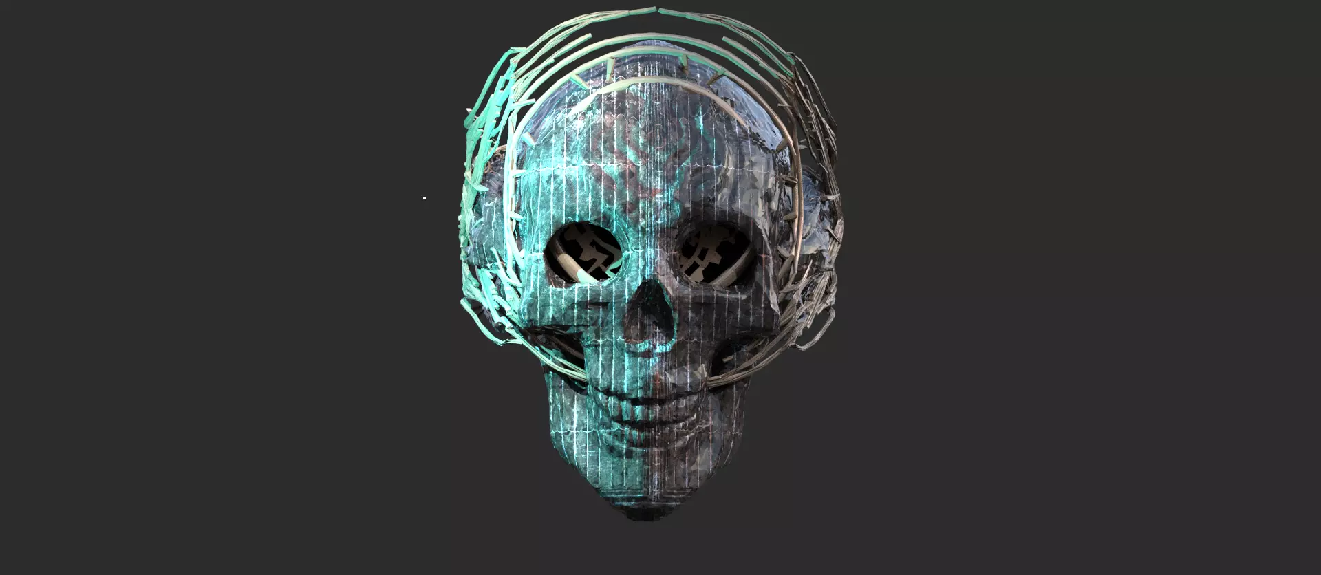 Steampunk scull 1  3D model_0