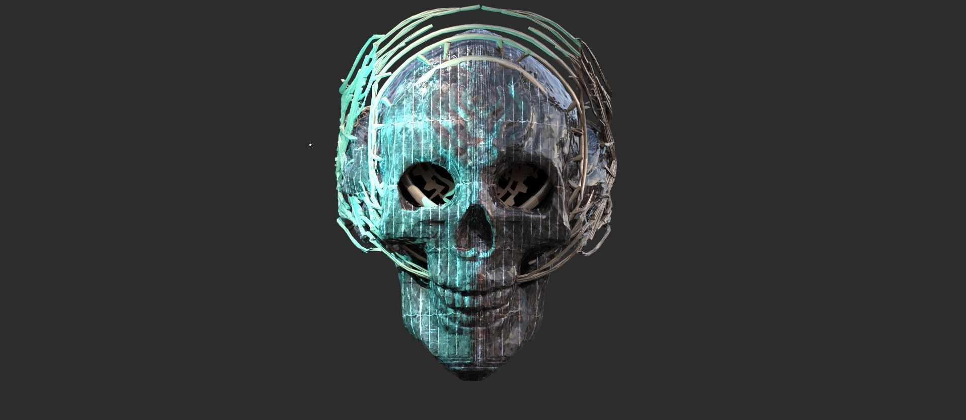 Steampunk scull 1  3D model_1