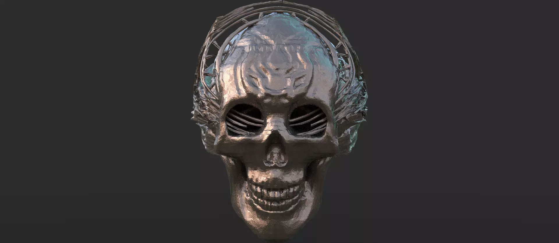 Steampunk scull occult 3D model_0