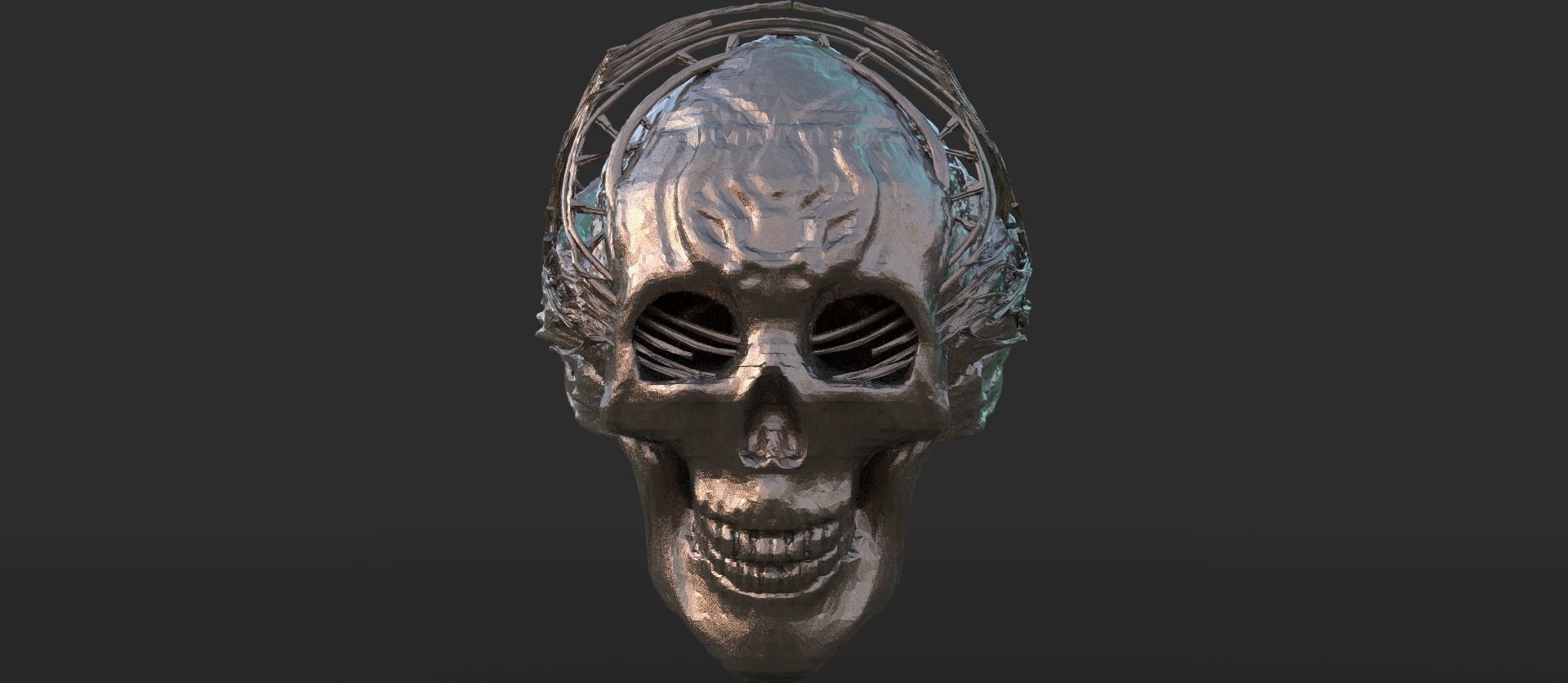 Steampunk scull occult 3D model_1