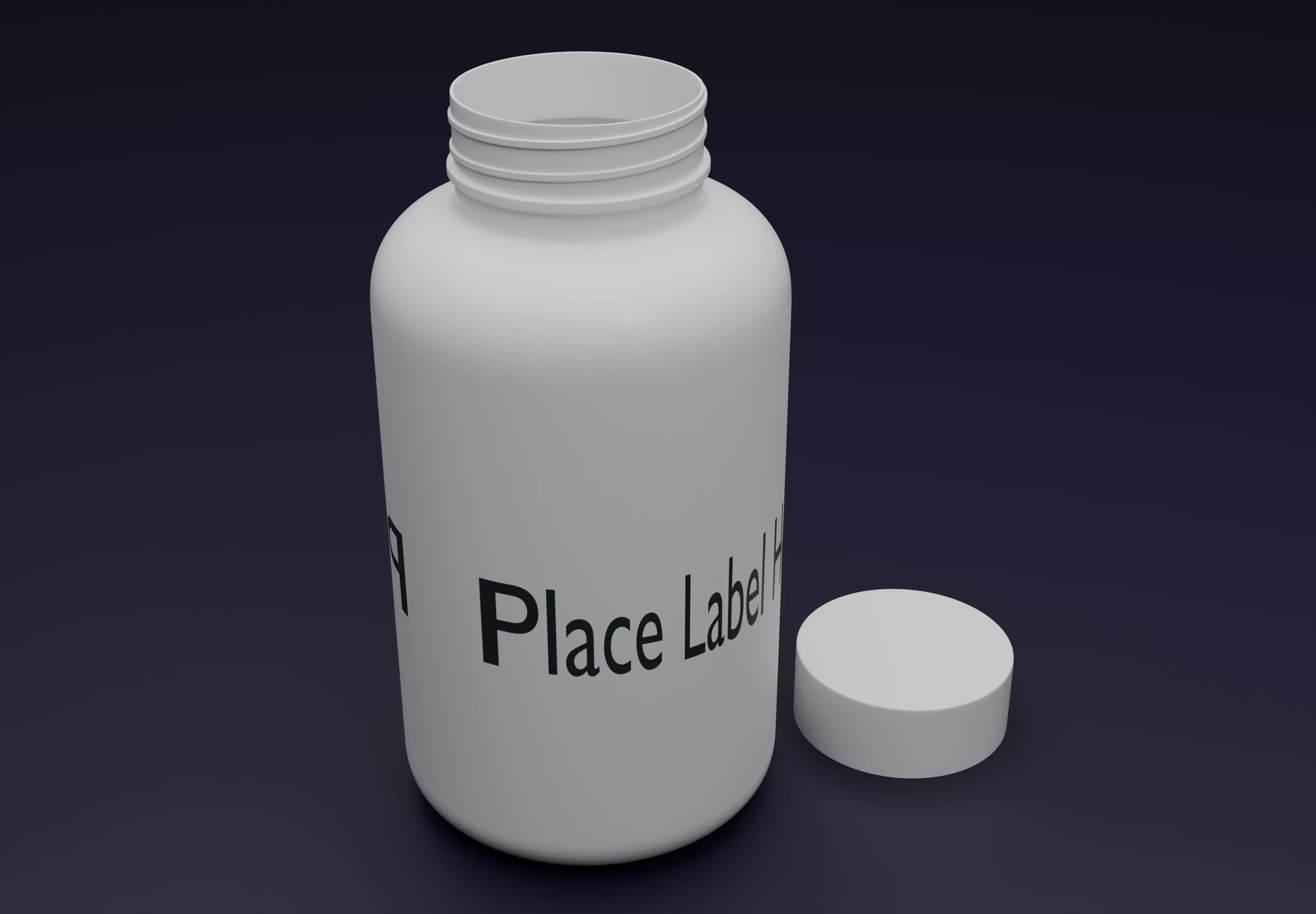 Medicine and Supplements Bottle Free 3D model