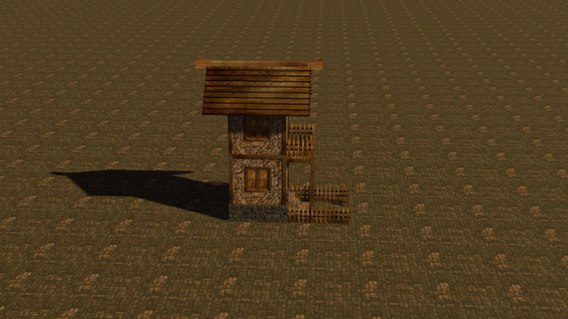 medieval house 1 Free low-poly 3D model_6