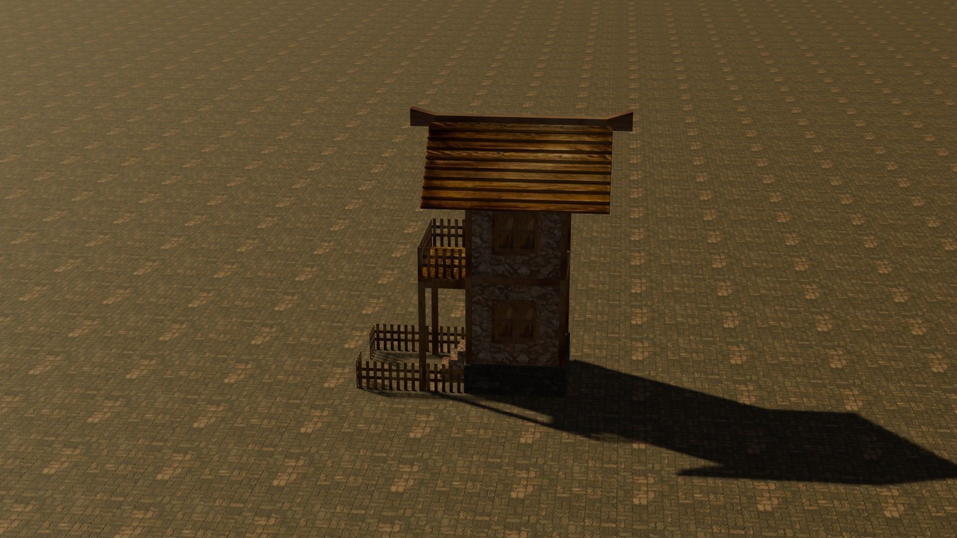 medieval house 1 Free low-poly 3D model_9