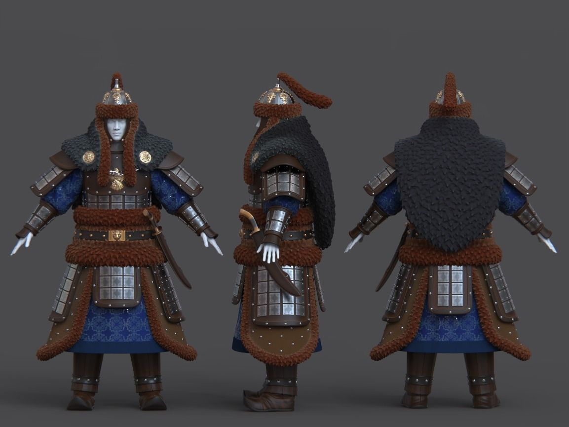 10-Ancient Chinese Armor-Yuan dynasty 3D model_10