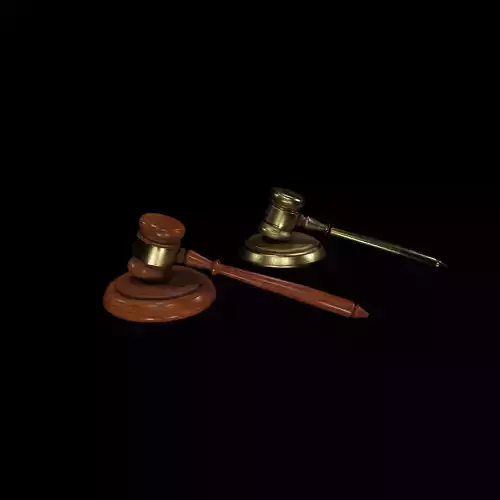 Wooden Judge  Low-poly 3D model
