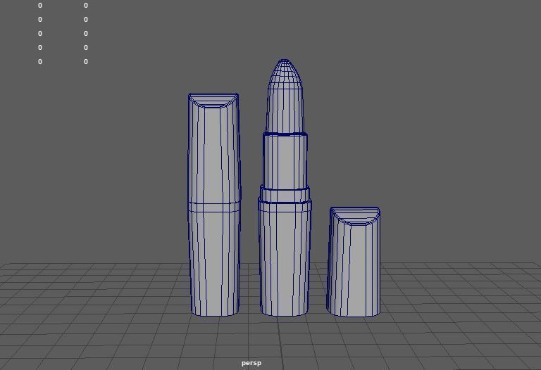 Lipstick Low-poly 3D model_8