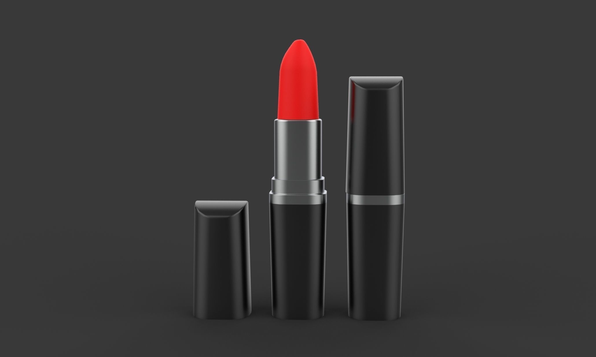 Lipstick Low-poly 3D model_3