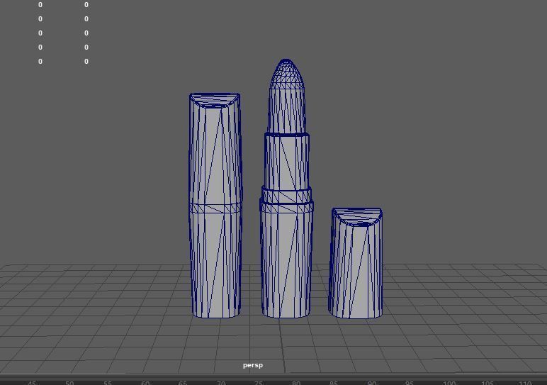 Lipstick Low-poly 3D model_10