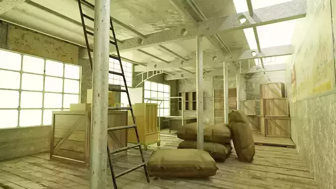 blender made factory or warehouse