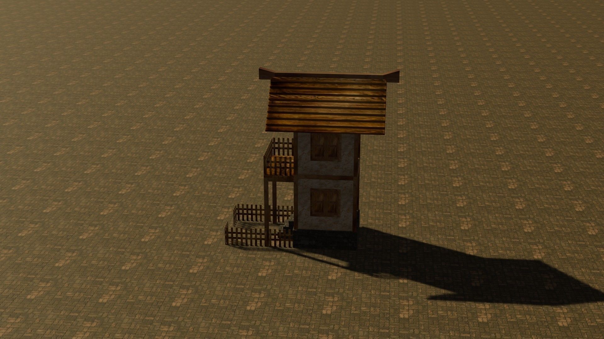 medieval house 3 Free low-poly 3D model_9