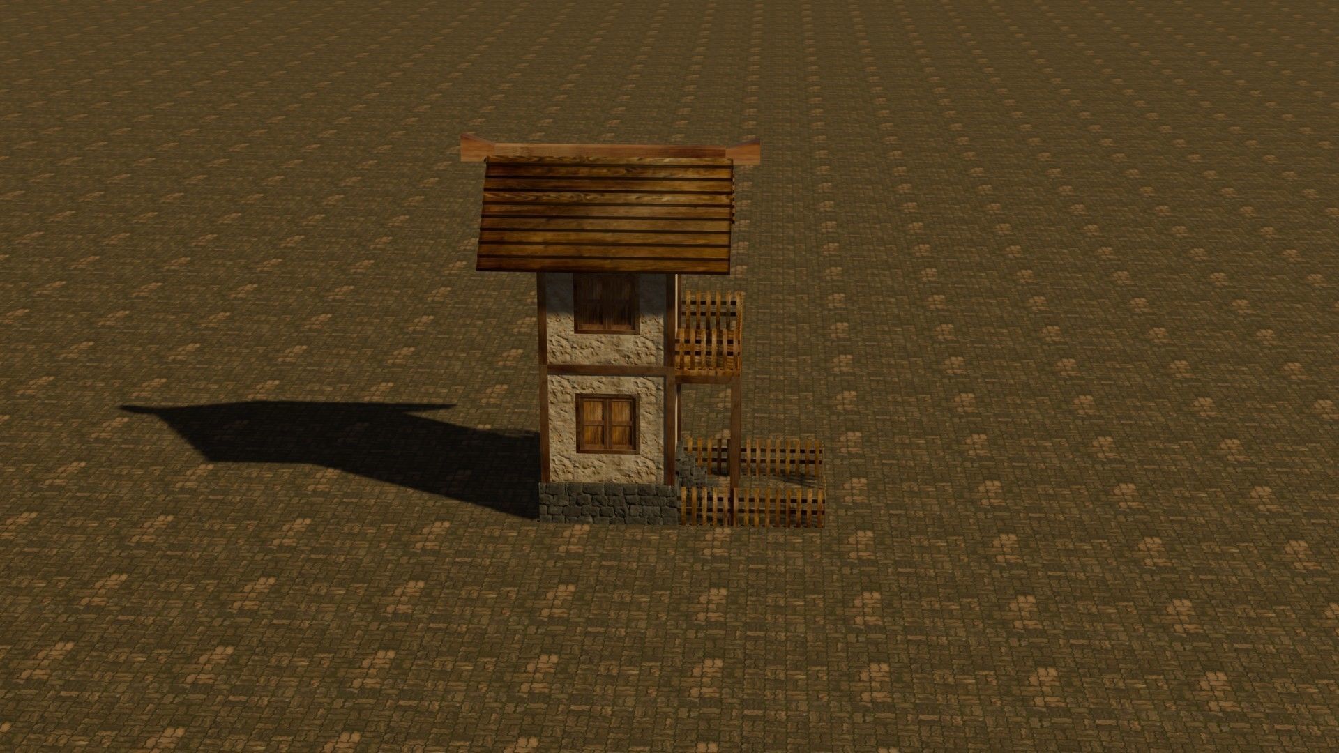 medieval house 3 Free low-poly 3D model_6