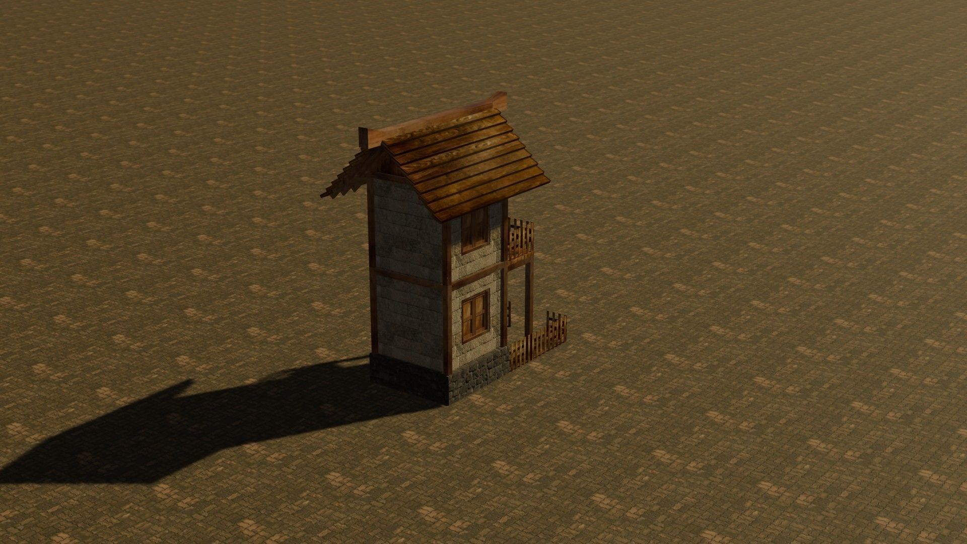 medieval house 2 Free low-poly 3D model_7