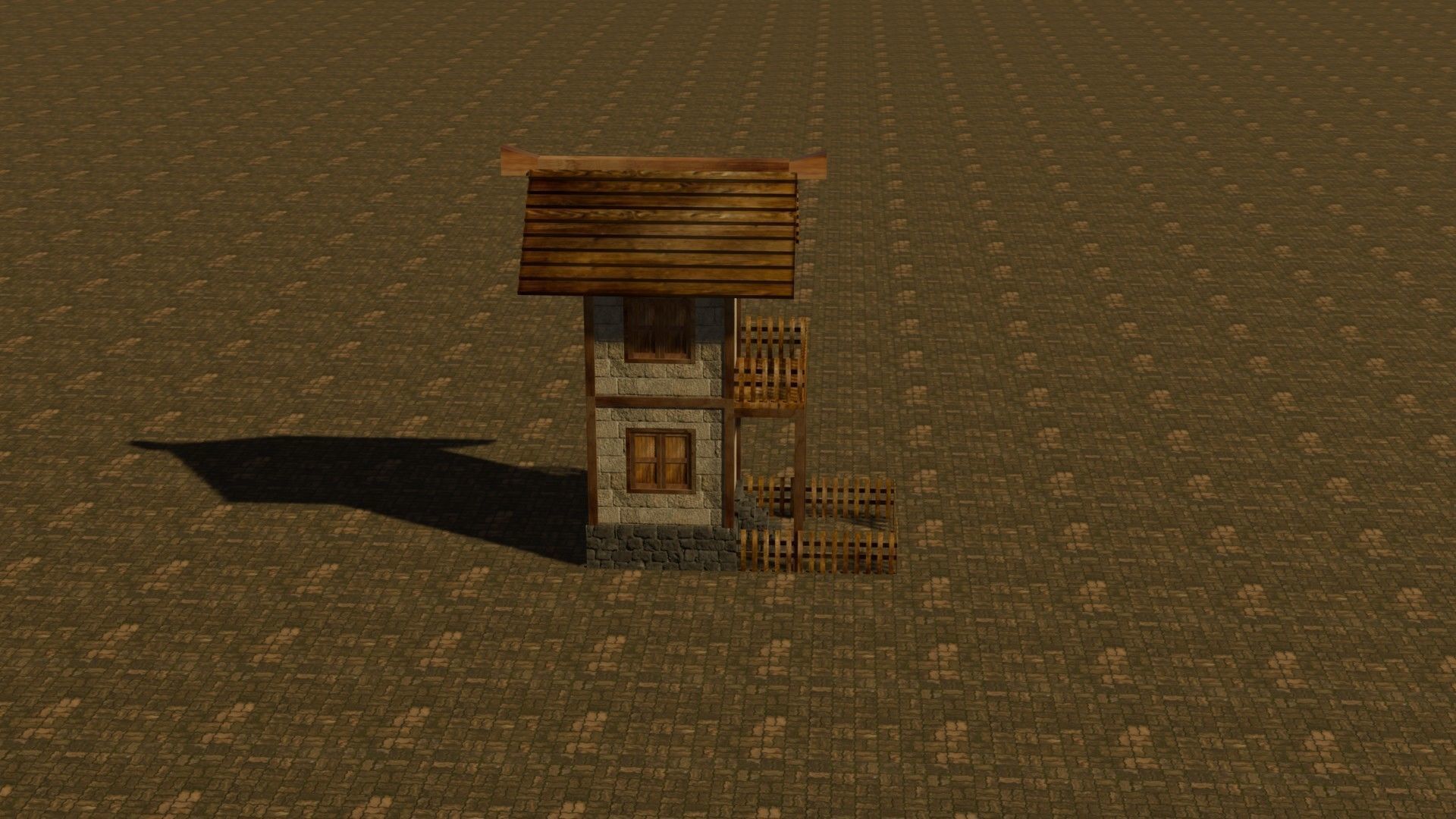 medieval house 2 Free low-poly 3D model_6