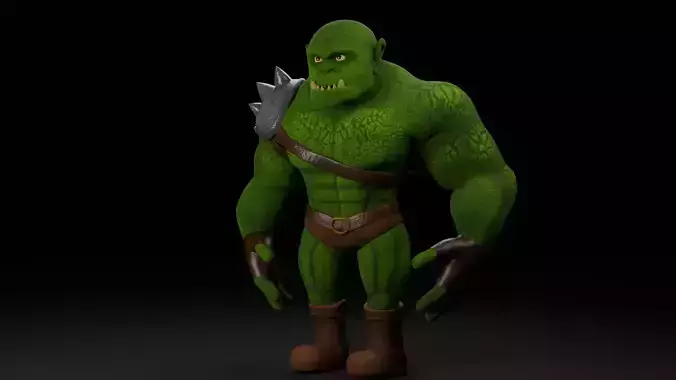 Ogro Creado en Blender con texturas y Rig 3D model