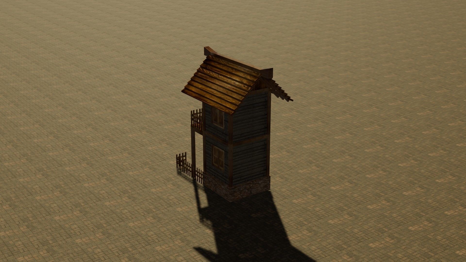 medieval house 7 Free low-poly 3D model_8