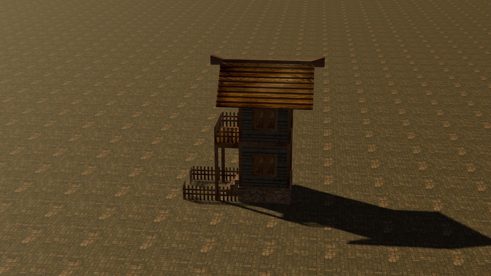 medieval house 7 Free low-poly 3D model_9