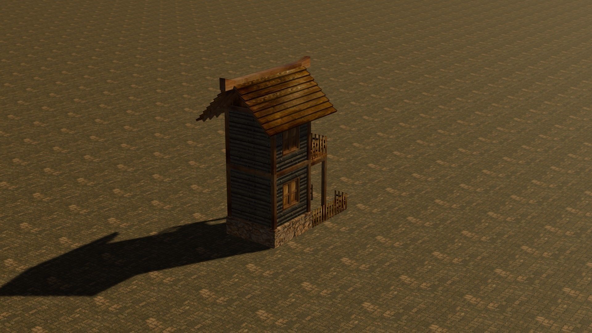 medieval house 7 Free low-poly 3D model_7