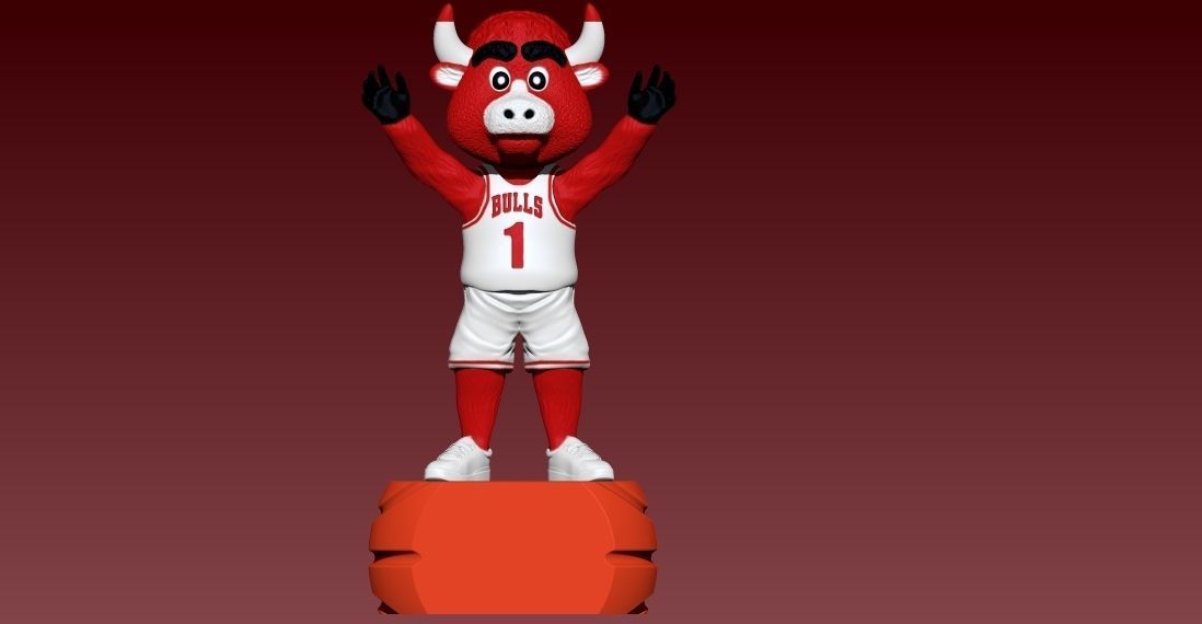 NBA - CHICAGO BULLS BASKETBALL MASCOT STATUE - 3D PRINT 3D print model_2