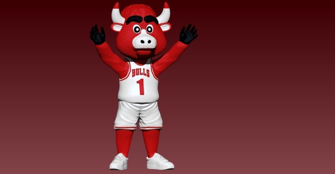 NBA - CHICAGO BULLS BASKETBALL MASCOT STATUE - 3D PRINT 3D print model_1