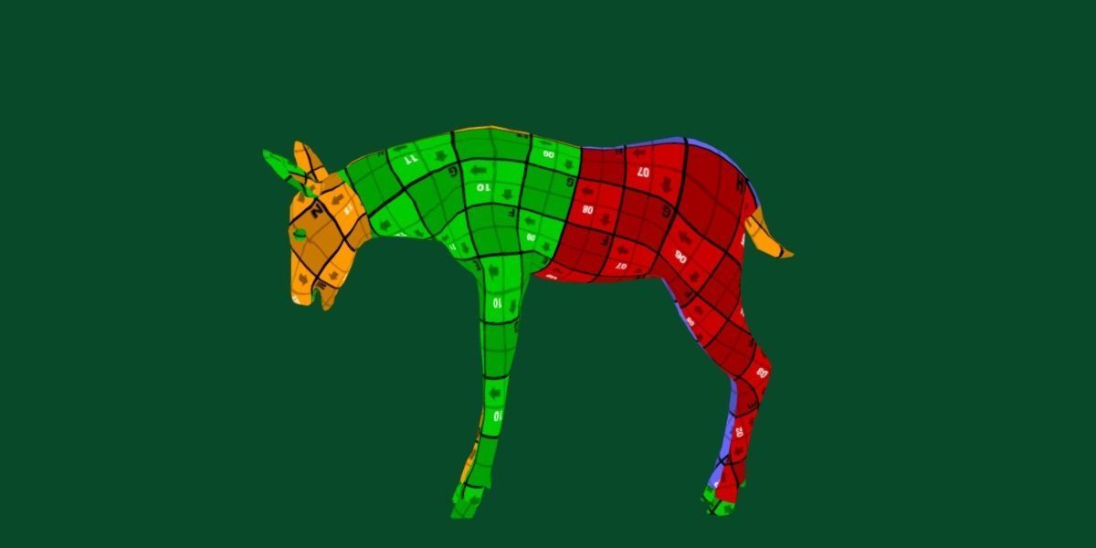 Oryx Gemsbok Calf Antelope Low-poly 3D model_9