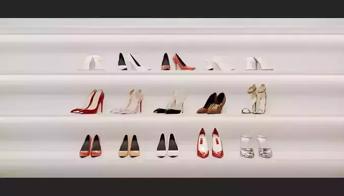 high-heeled shoes 3D model