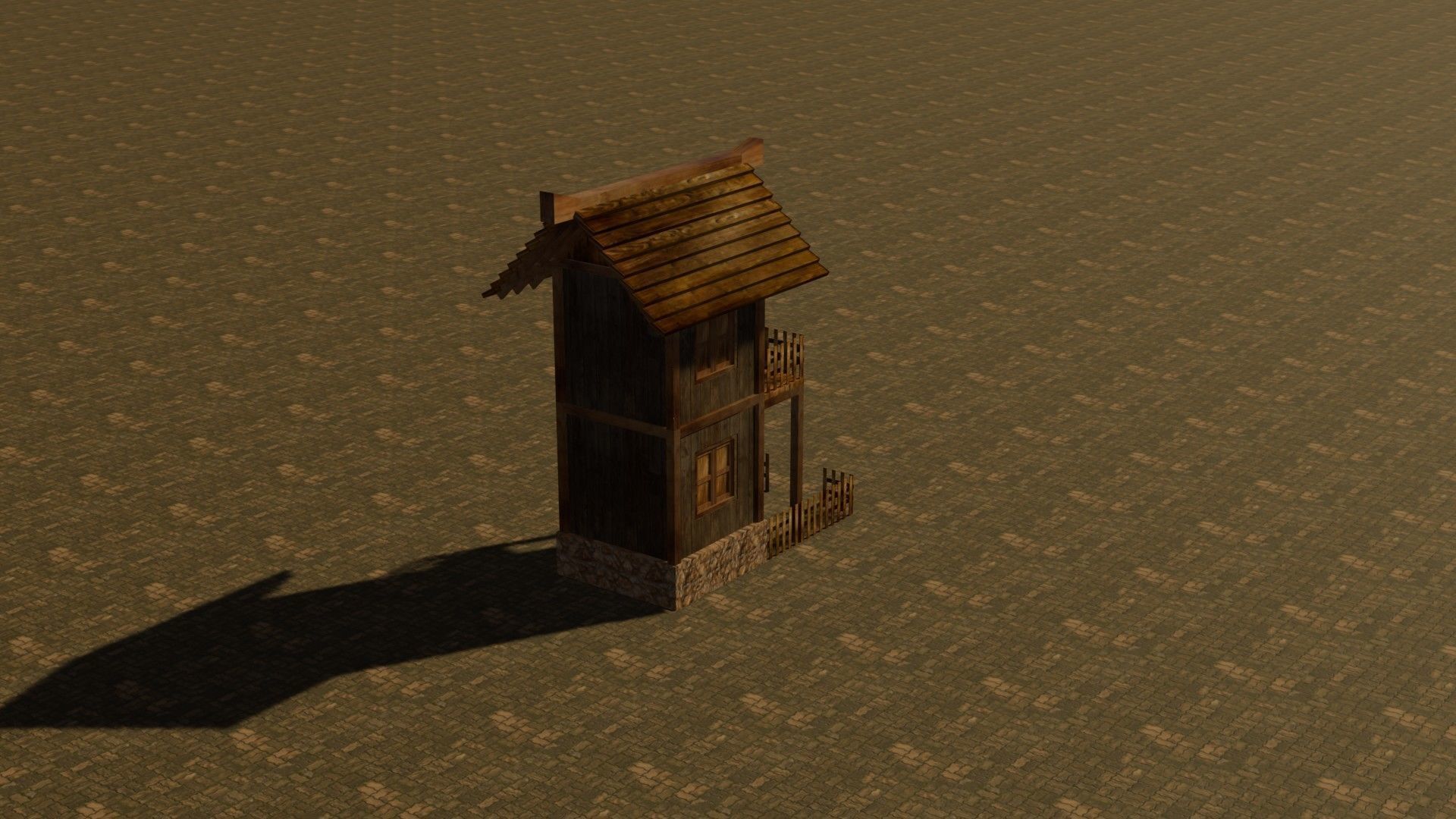 medieval house 6 Free low-poly 3D model_7