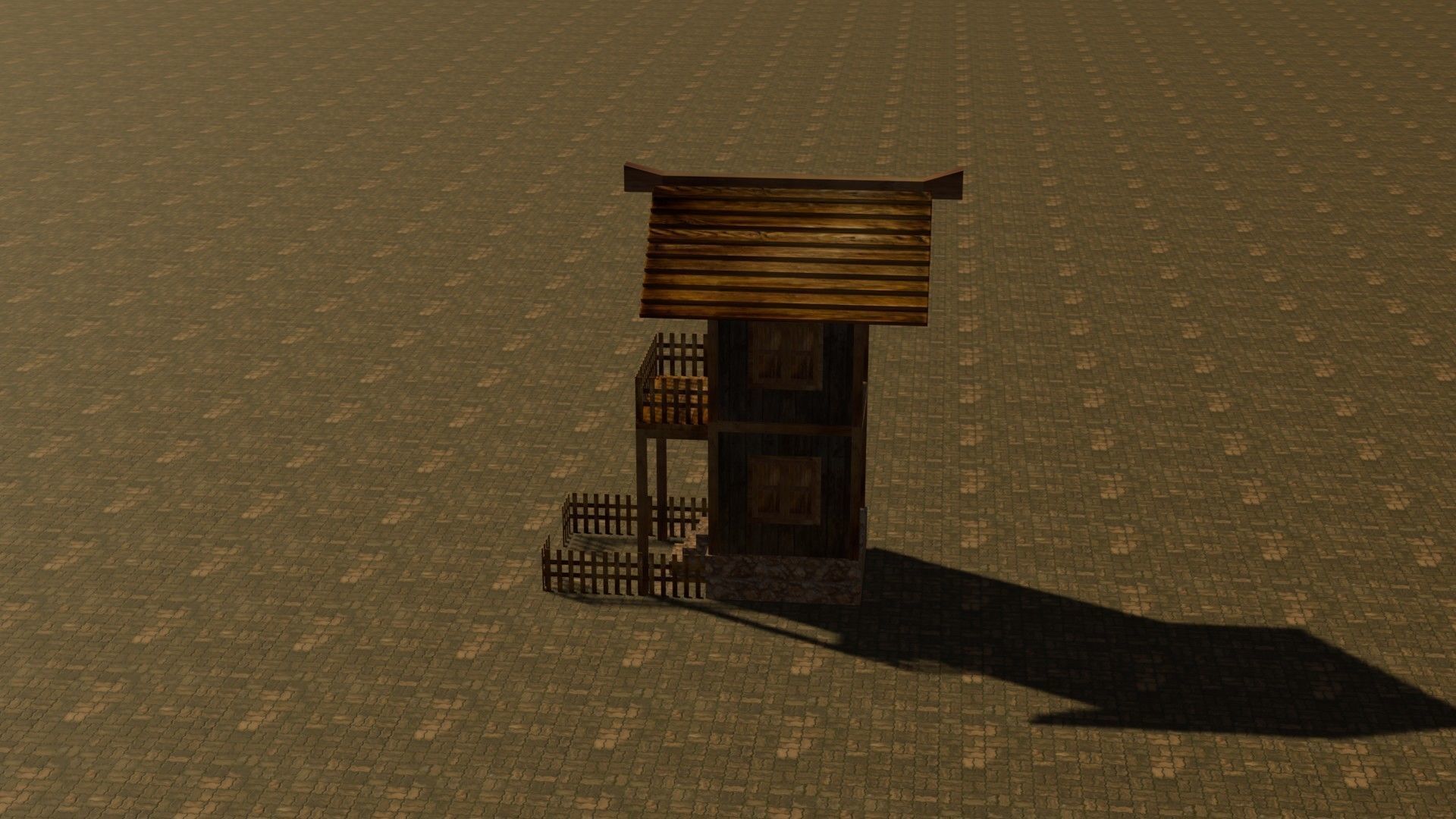 medieval house 6 Free low-poly 3D model_9