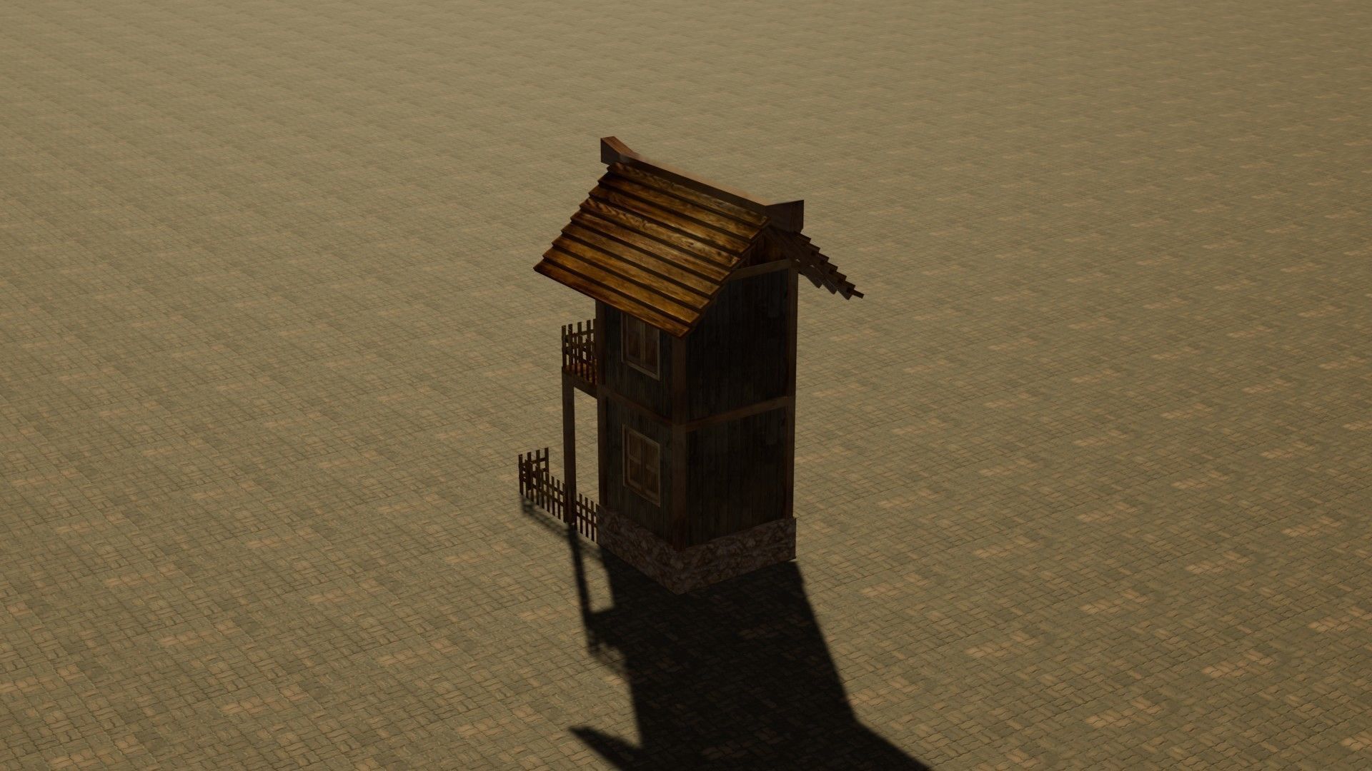 medieval house 6 Free low-poly 3D model_8