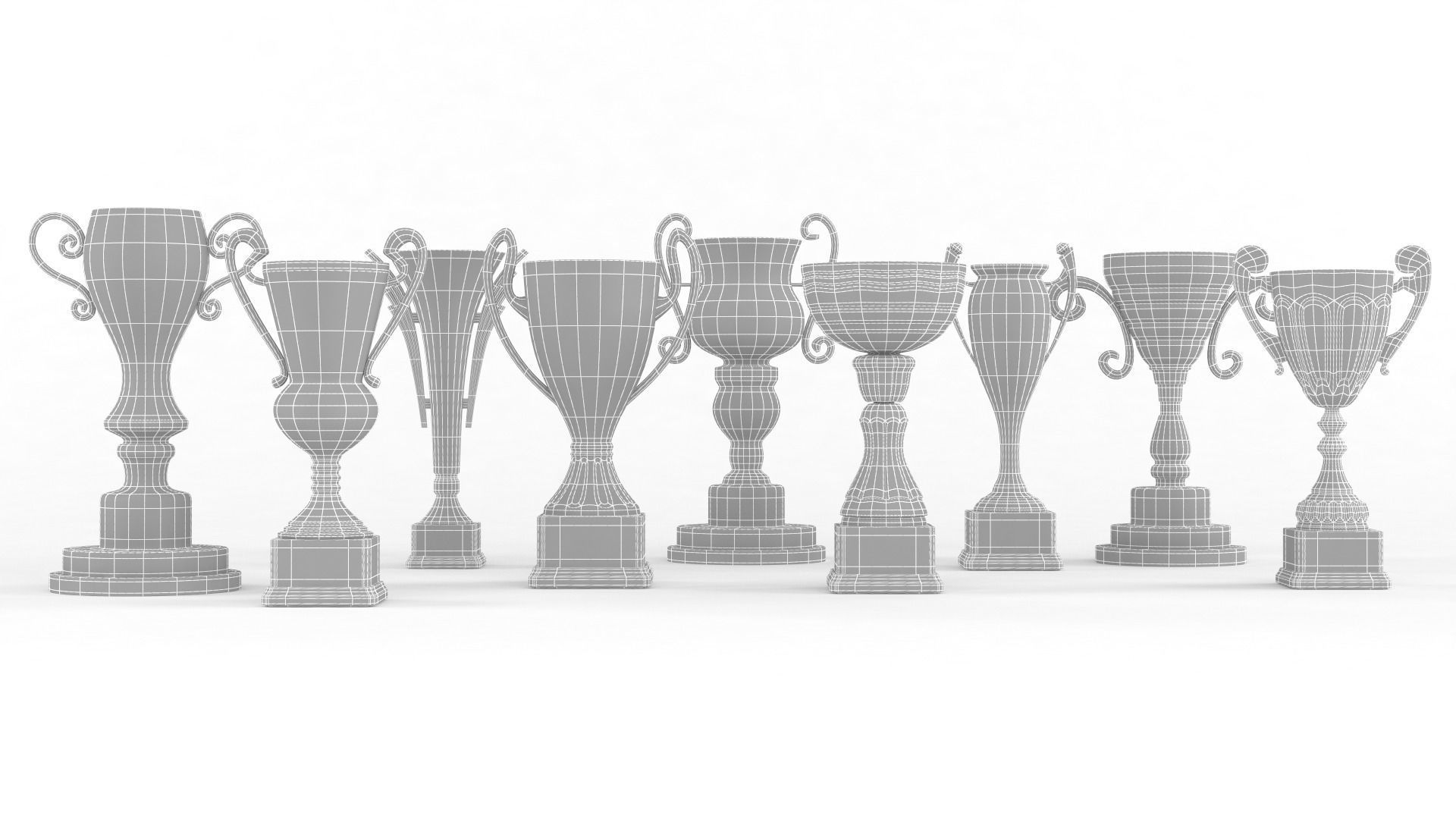 Trophy Cup Collection 3D model_19