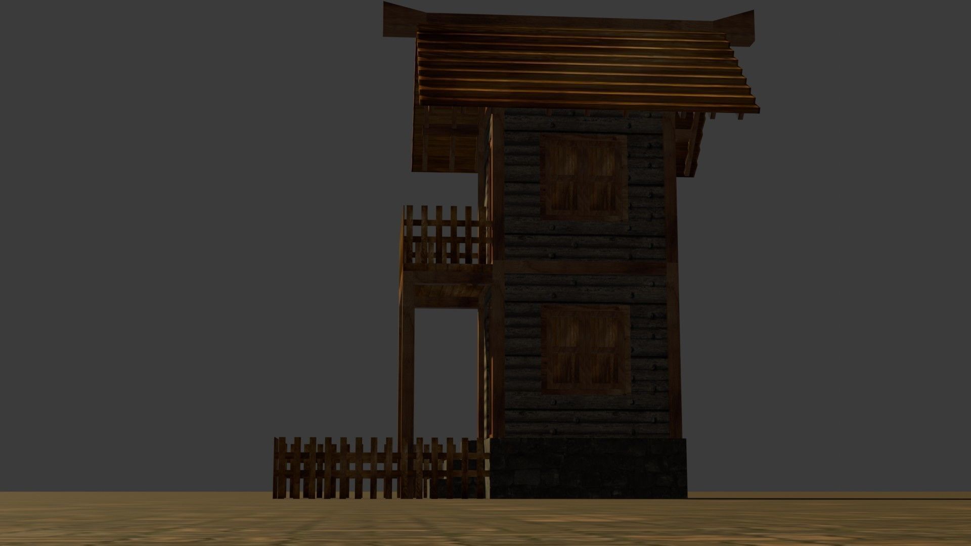 medieval house 4 Free low-poly 3D model_12