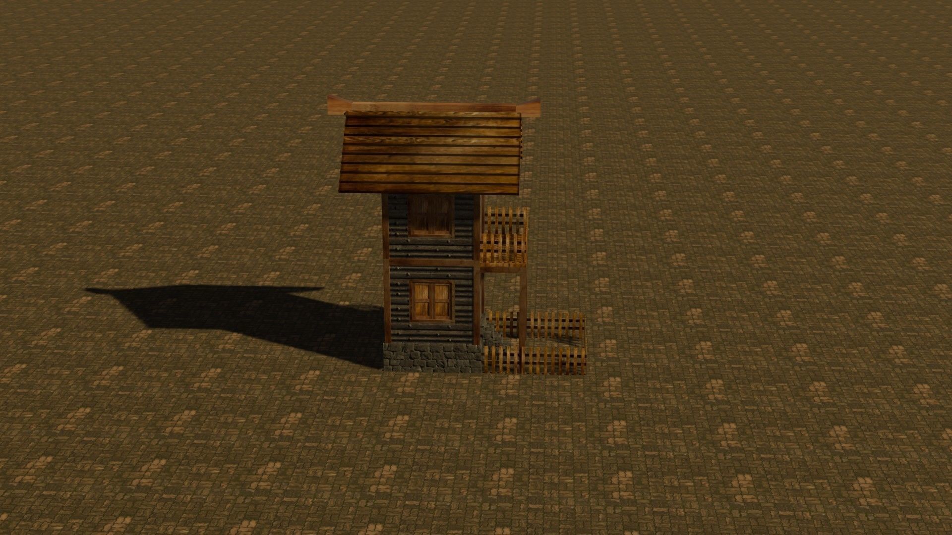 medieval house 4 Free low-poly 3D model_6