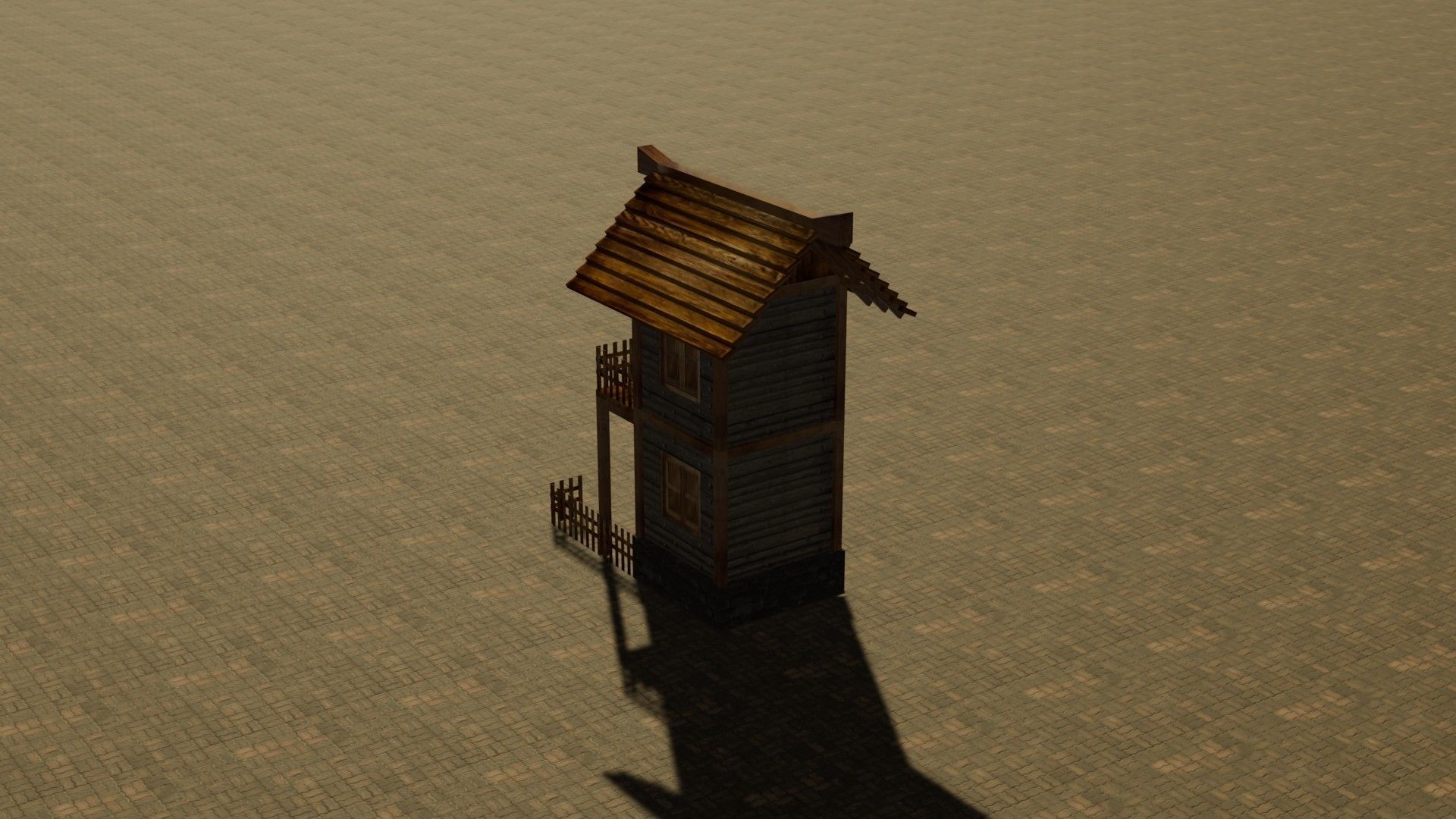 medieval house 4 Free low-poly 3D model_8