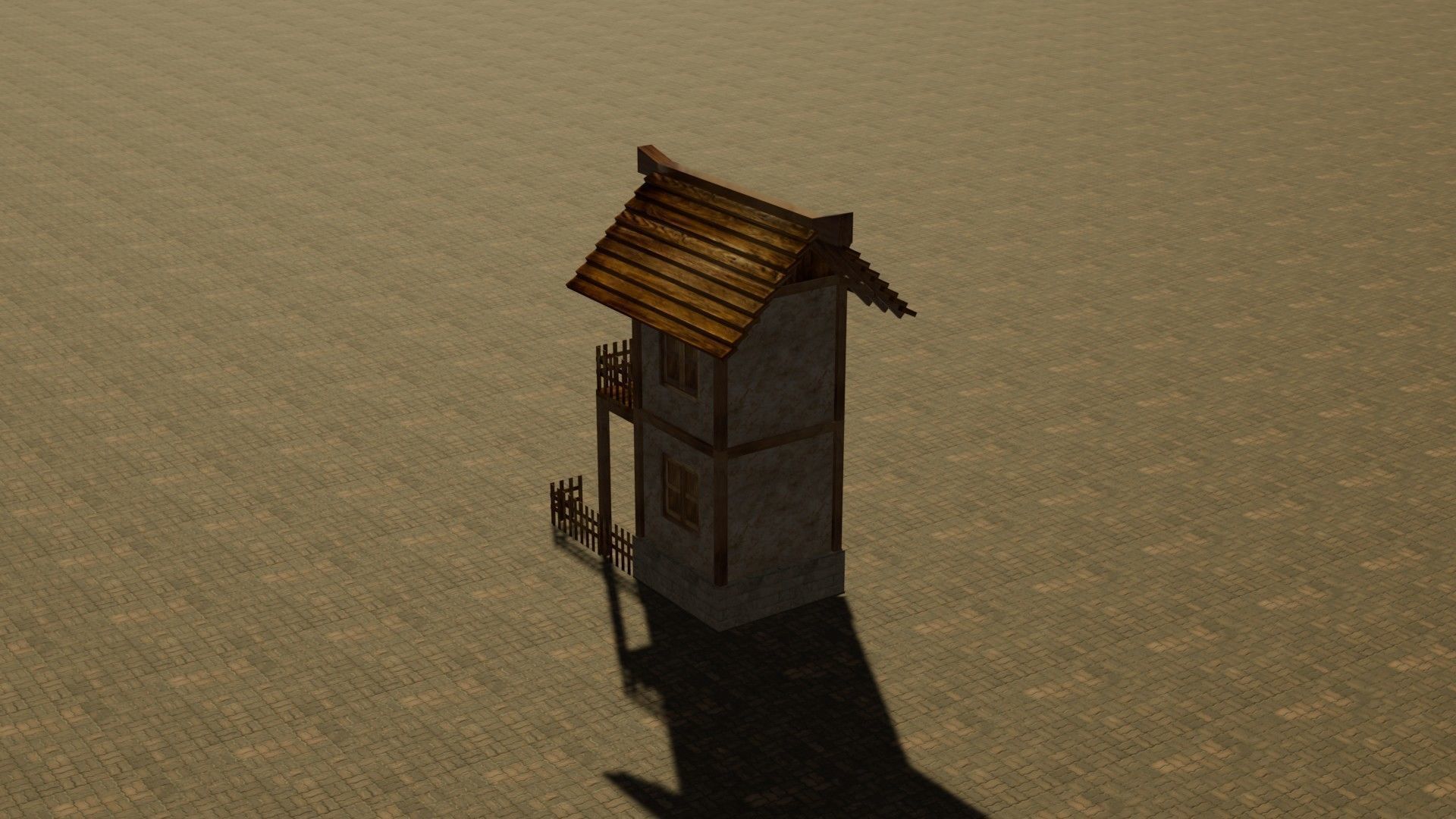 medieval house 11 Free low-poly 3D model_8