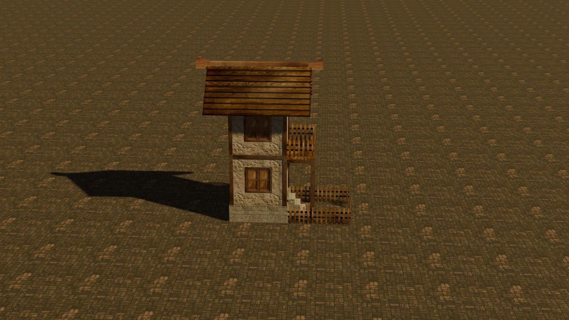 medieval house 11 Free low-poly 3D model_6