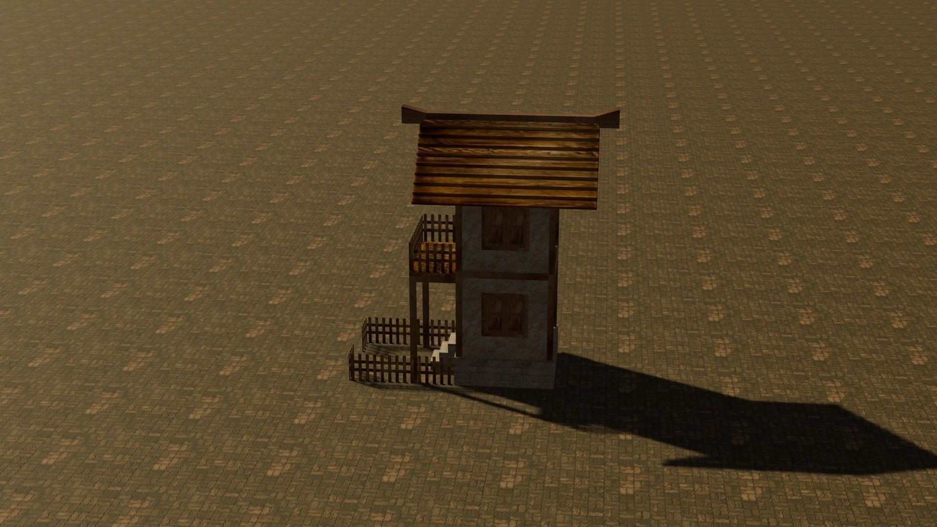 medieval house 11 Free low-poly 3D model_9