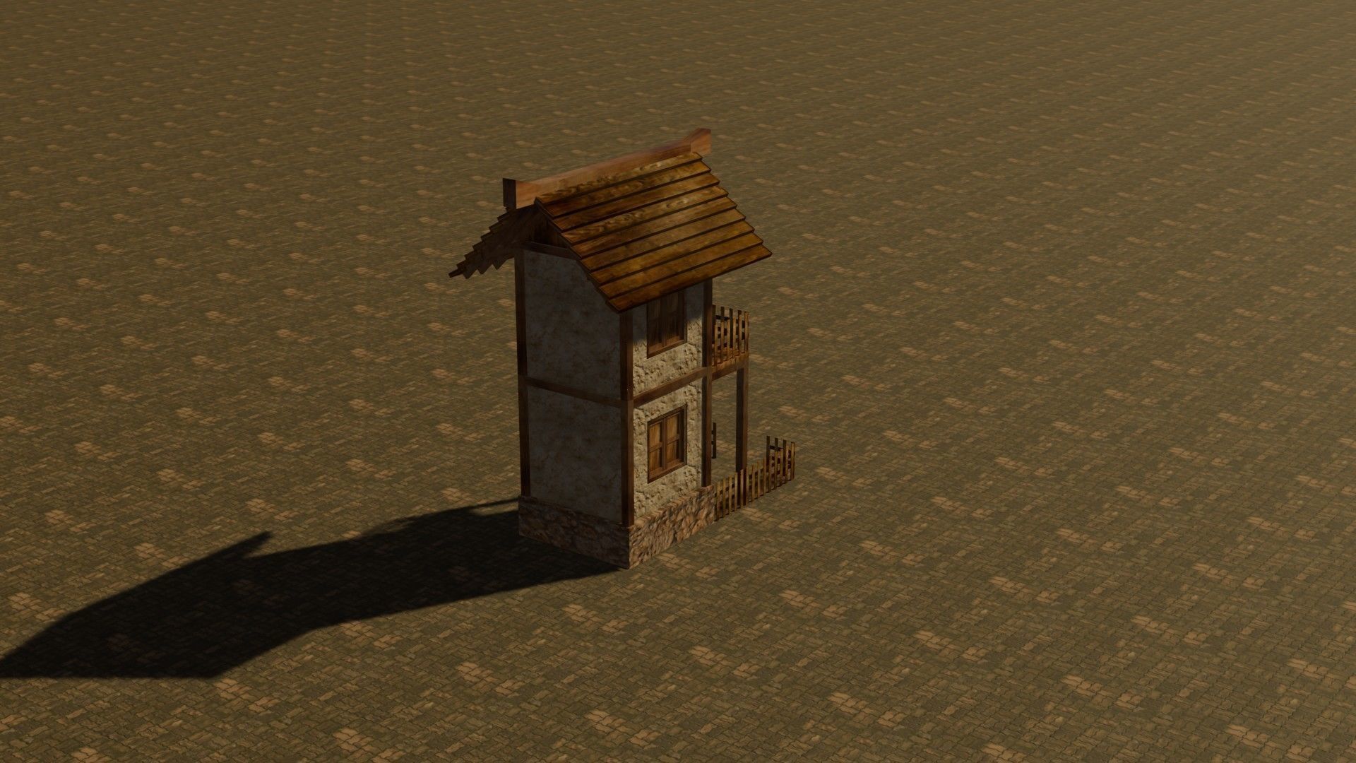 medieval house 10 Free low-poly 3D model_7